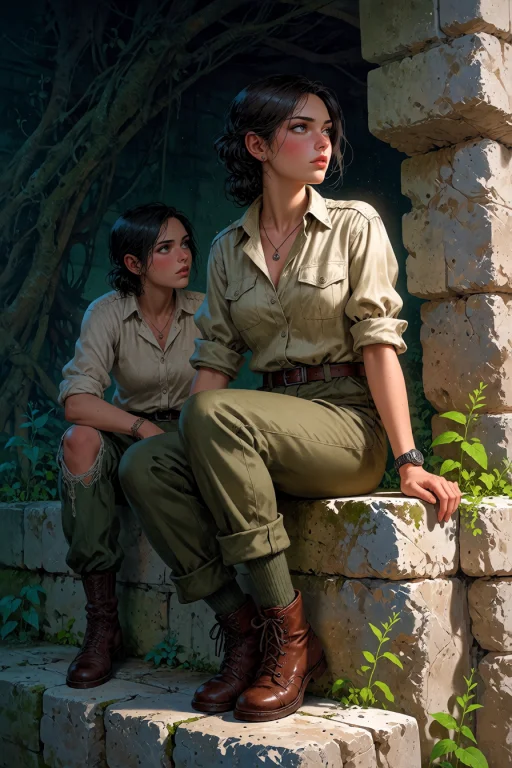 , A Heart 12yvette Delvaux Stood Perched On A Limestone Ledg...