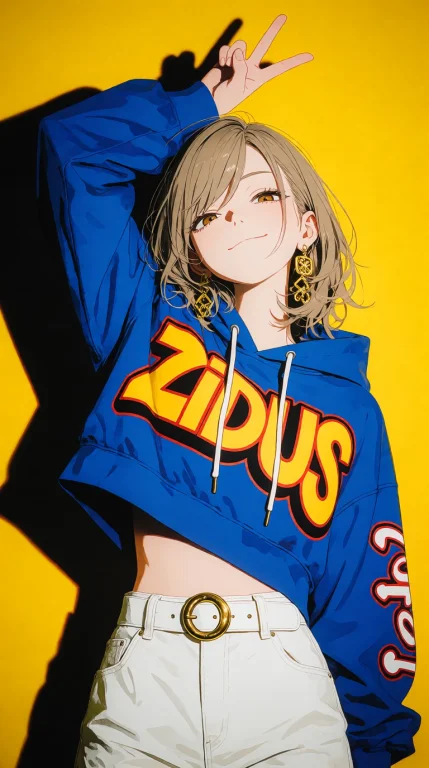 Zidiusart, Anime-style, A Woman With Light Brown Hair, One A...