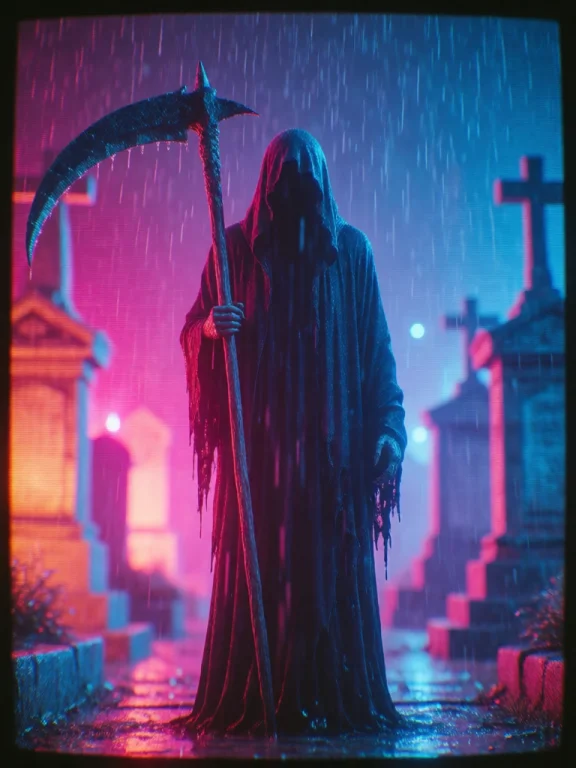 This Is A Digital Artwork Depicting A Dark, Mysterious Figur...