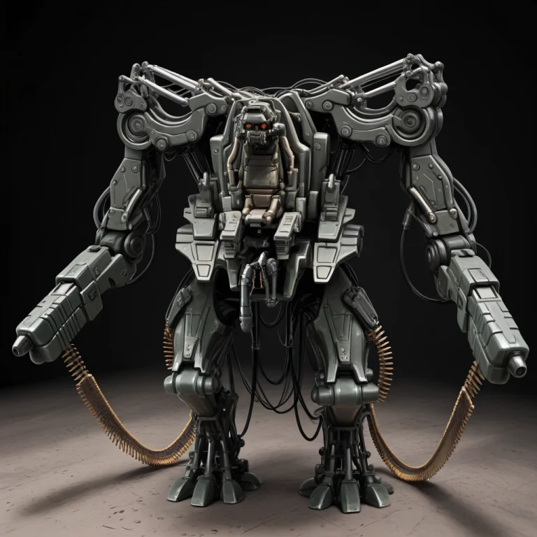 Matrapu,robot,arm Cannon,ammobelt No Human, Front View,
