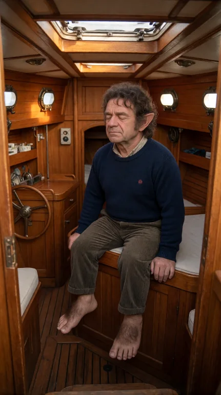 Hbbt Halfling Man, Three-quarter From Mid-thigh Up, Slightly...