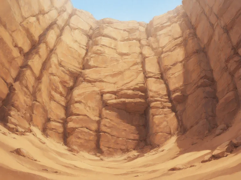 Close Up Frontal View Sandy Rocks, Sand, Day, Sandy Rocks, D...