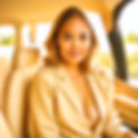 Skmarcy Sitting In A Luxury Car Interior, Beige Silk Top, Na... — Stable Diffusion AI Prompt: sk_marcy sitting in a luxury car interior, beige silk top, natural sunlight thro...