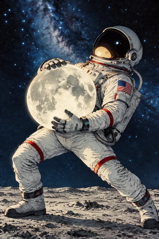 Pose This Astronaut Like The Pink Character In The Second Im...