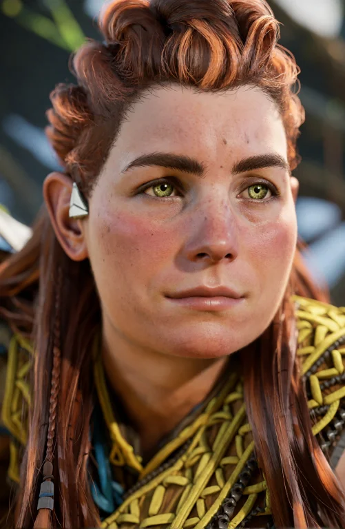 Aloy. This Is A Digital Artwork Of Aloy With Light Skin And...