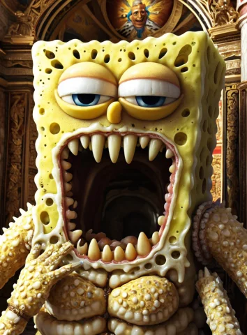 Teeth, Lorateef-morph-sdxl0.95 Toothy, Spongebob Squarepants... — SDXL AI Prompt: teeth, toothy, (Spongebob Squarepants made_of_teef:1.25),(masterpiece:1.2), ivo...