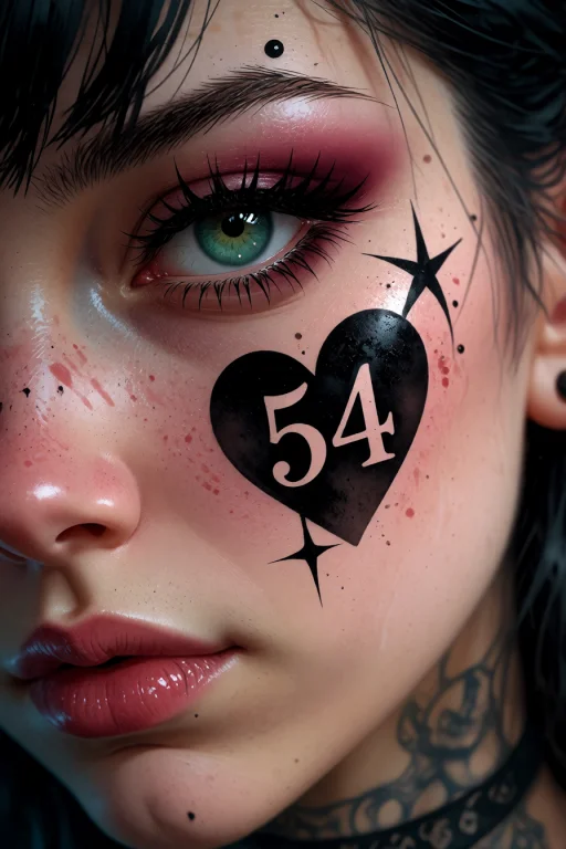 , A Heart 54 Tattoo On Left Cheek, Darcy Auckland Had Alread...