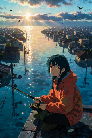 Anime Movie Film Still, Cinematic Anime, High-budget Animati... — Stable Diffusion AI Prompt: Anime movie film still, cinematic anime, high-budget animation. Wide panoramic s...