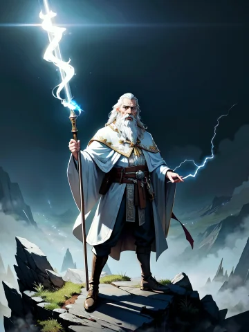 Full Body Of One Brittish Old Man, A Wizard Casting A Lightn... — Stable Diffusion AI Prompt: full body of (one) brittish old man, a wizard casting a (lightning bolt spell),...