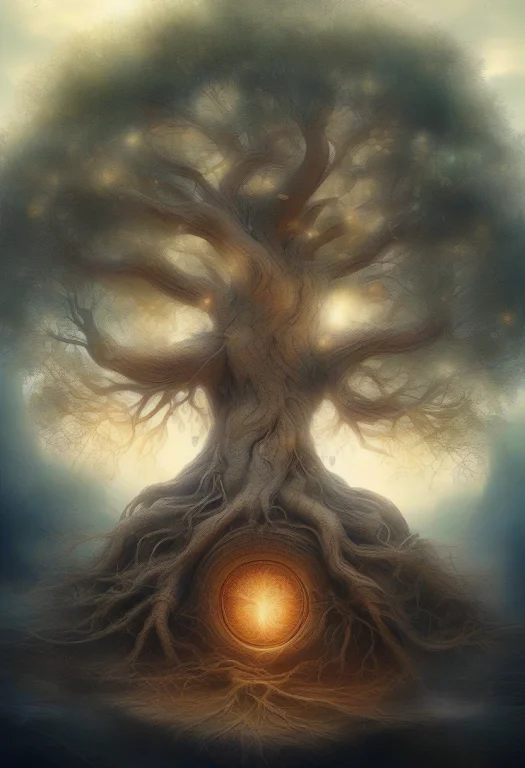 Masterpiece, Best Quality, An Ancient Tree Of Life With Lumi...