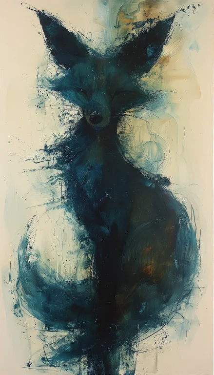 The Palette Is Dominated By Dark Tones. The Texture Is Prono...