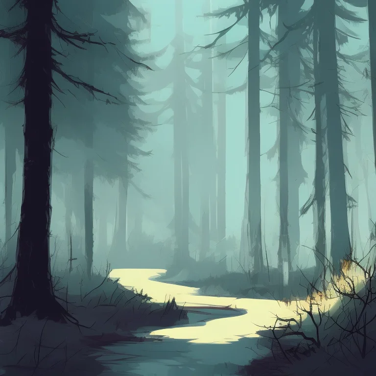 Dark Woodlands In Canada, Inkpunklandscapes7682