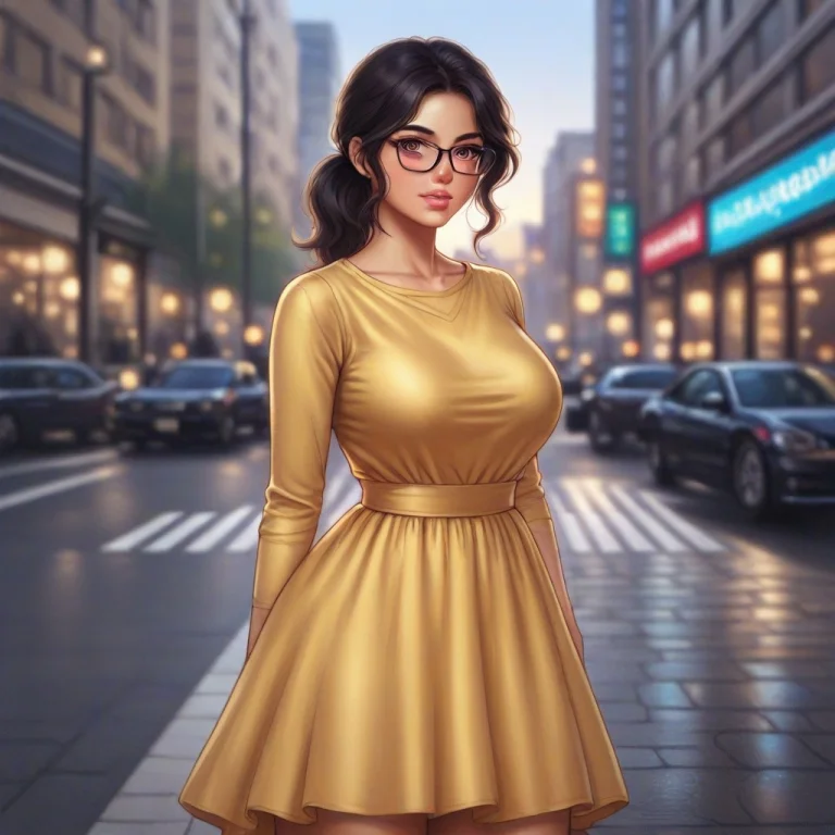 Itzel-r, A Woman With Glasses And Her Hair In A Low Ponytail...