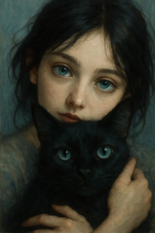 A Digital Painting Featuring A Close-up Of A Young Womans Fa...