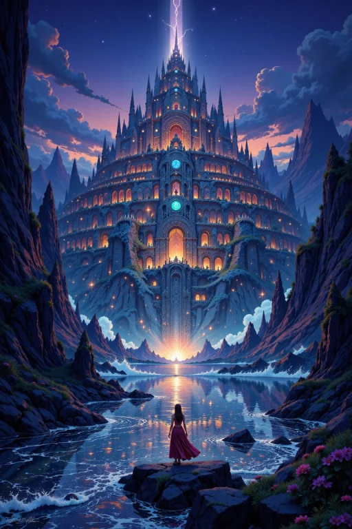 Atlantis, Lost City Beneath The Sea Beautiful Anime Landscap...