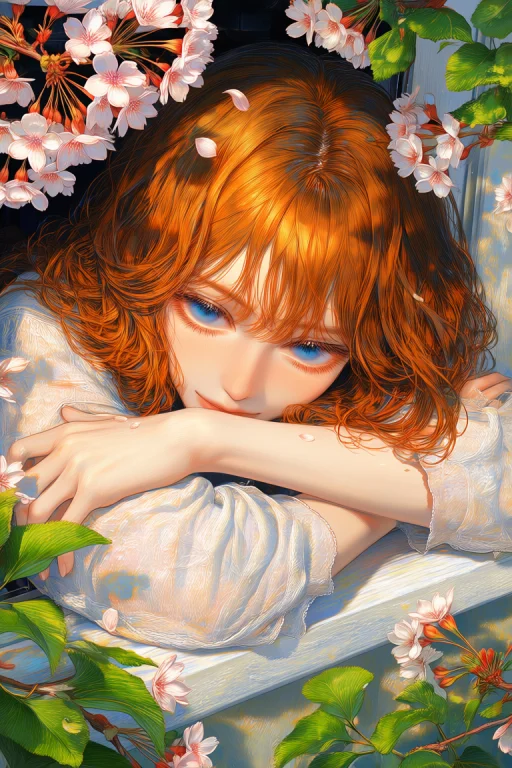 Nijisis, Oil Painting, Close-up Portrait Of A Beautiful Youn...