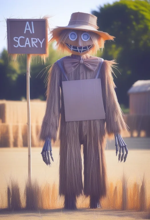 Scarecrow With Realistic Details To His Straw Based Composit...