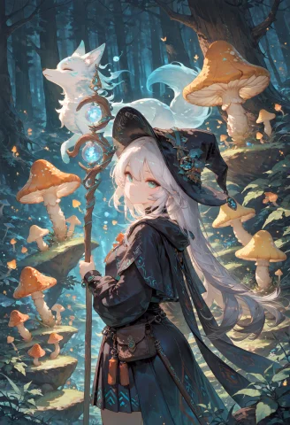 Illusp0s Lorathickeyelashesillustrious20k0.6,thick Eyelashes... — Stable Diffusion AI Prompt: IllusP0s ,thick eyelashes,,usnr, 1girl, fantasy art, enchanted forest glade, glo...