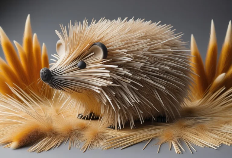 A Hyper-realistic, 3d Cartoon Porcupine Meticulously Handcra...