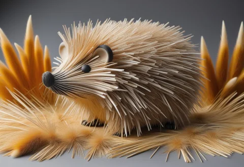 A Hyper-realistic, 3d Cartoon Porcupine Meticulously Handcra... — SDXL AI Prompt: a hyper-realistic, 3D cartoon porcupine meticulously handcrafted from authentic...