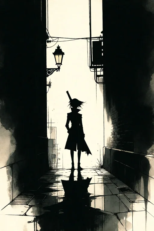 Strangedaal. A Sharp, High-contrast Silhouette Of A Mysterio...