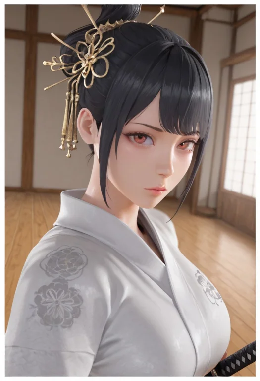 White Borders, Dojo Background, Extremely Detailed, High Qua...