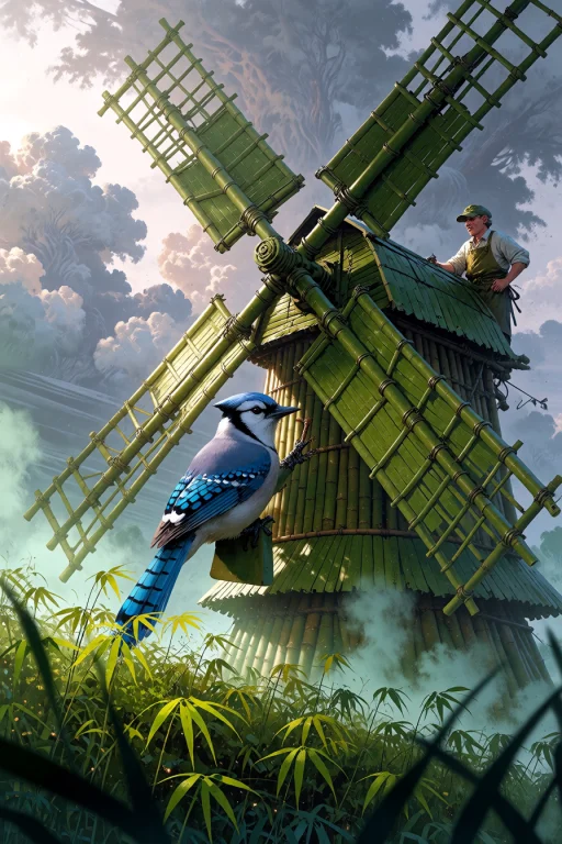 , A Photorealistic, Highly Detailed Photograph Of A Bamboo W...