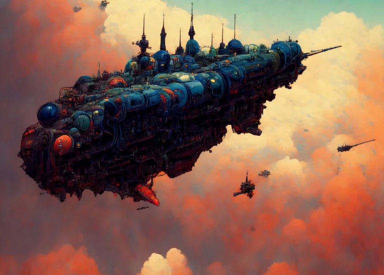 Textless, Jovianskyship, Jovian-skyship Firing Broadside Art...