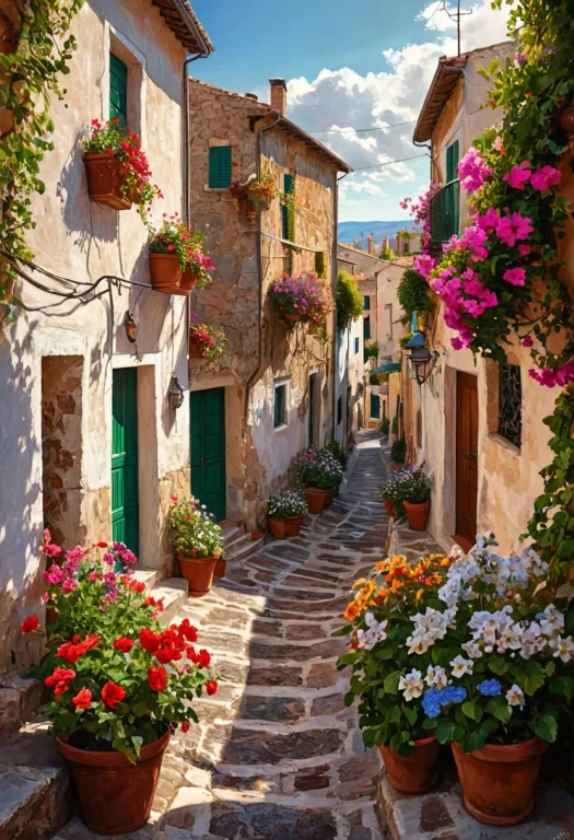 Create A Picture Of A Beautiful Village Called Alberoello Wi...