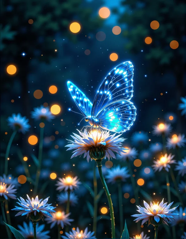 Dreamy, Magical Photograph With A Bokeh Effect. Picture A Tr...