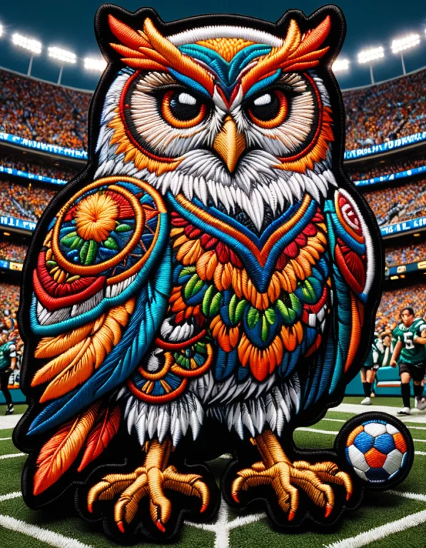 A Superb Owl At An American Football Game Ral-embroideredpat...