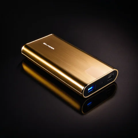 Loratechbrushedgoldv10.80, Techbrushedgold, A Portable Power... — SDXL AI Prompt: , techbrushedgold, a portable power bank with a brushed gold metallic finish on...