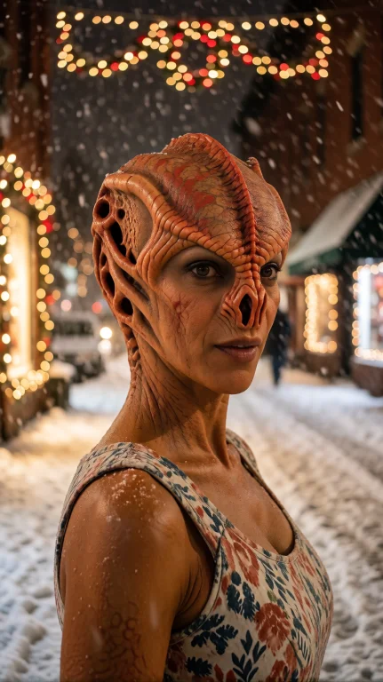 Tmrnfml Alien Woman, Close-up Portrait, Eye-level, Facing Sl...