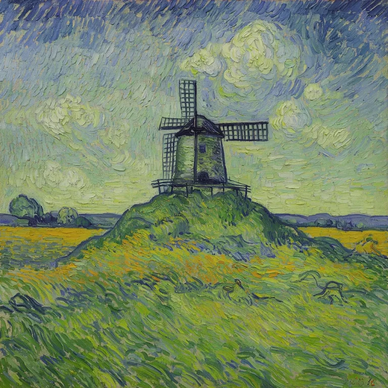 R2048f2dvangog The Painting Depicts A Post-impressionist Lan...