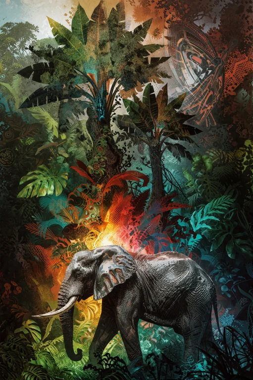 Bbstyle Surreal Illustration And Mixed Media Art, Tropical J...