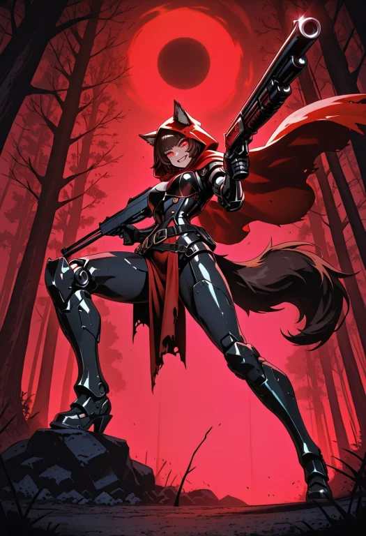 Android Mecha, Female Cyborg, Little Red Riding Hood, Cute F...