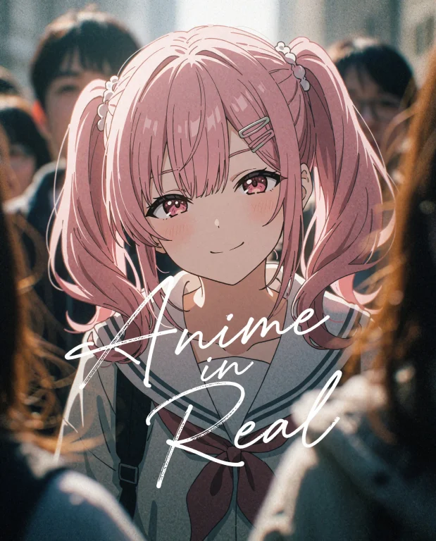 Kani2rer, A Close-up Portrait Of An Anime Girl With Medium-l...
