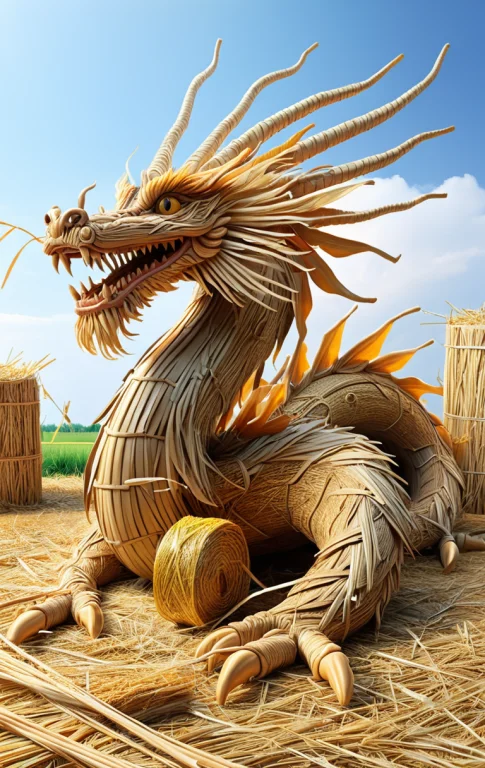 Straw Threads, Hay, Lorastrawthread0.75 Chinese Dragon Made...