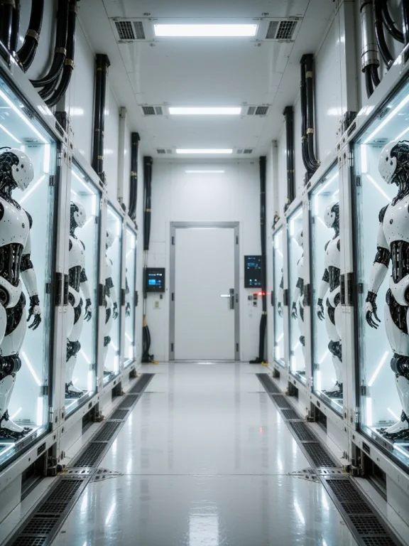 Csbf, St06, A Sterile Futuristic Robotics Laboratory Corrido...