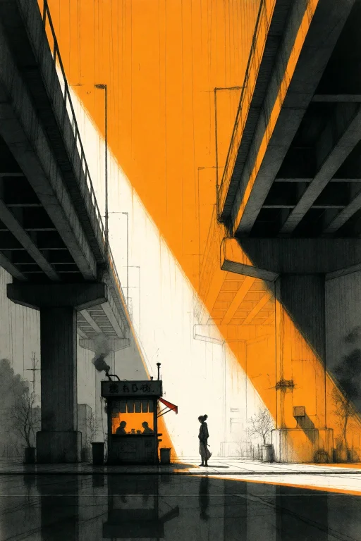 Strangedaal. Subject A Massive Concrete Overpass, A Small Ra...