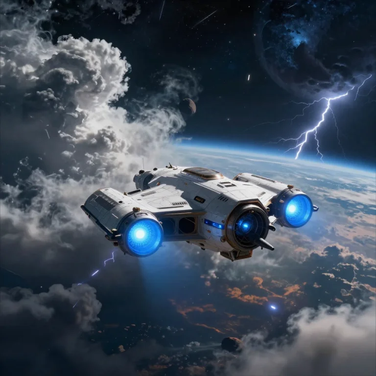 A Detailed, Realistic Digital Painting Of A Futuristic Space...
