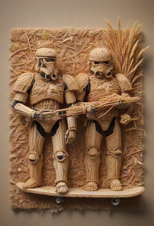 Made Of Straw Thread, Two Stormtroopers Made Of Bound Stalks...