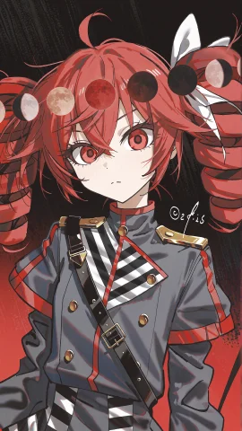 , , A Girl With Vibrant Red Hair Styled Into Twin Drill Pigt... — Stable Diffusion AI Prompt: , , A girl with vibrant red hair styled into twin drill pigtails and a white hai...