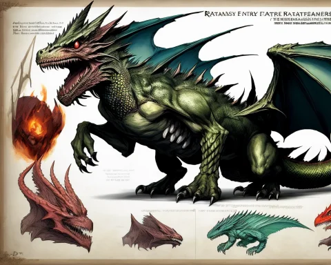 Bone Dragon, Dd Fantasy Creature Design Sheet Page Scan, Und... — Stable Diffusion AI Prompt: bone dragon, "D&D" fantasy creature design sheet page scan, undead_dragon, color...