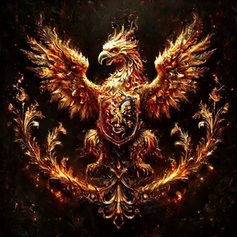 A Flawless Masterwork Digital Emblem Of A Two-headed Celesti...