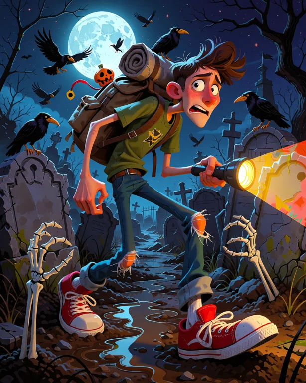 A Vibrant, Hybrid Animation-illustration Style. Inside An Ab...