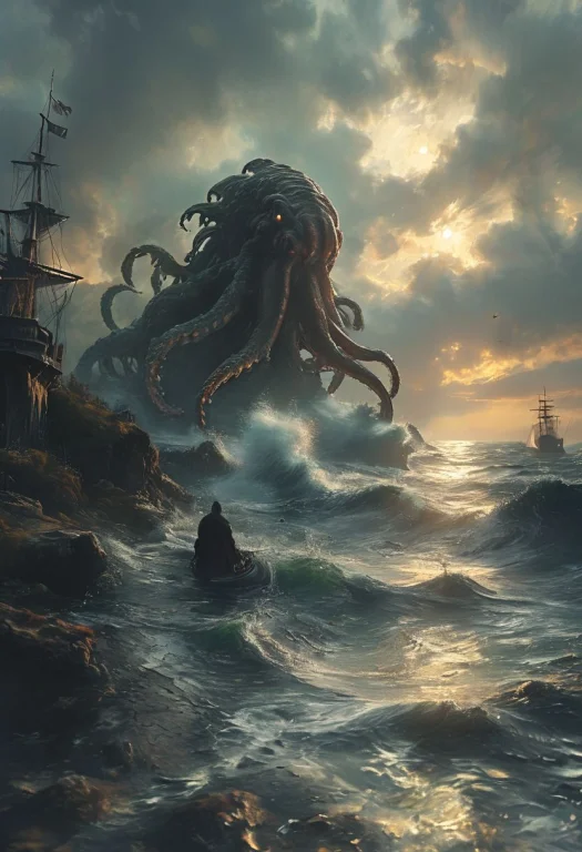 Cinematic Giant Kraken