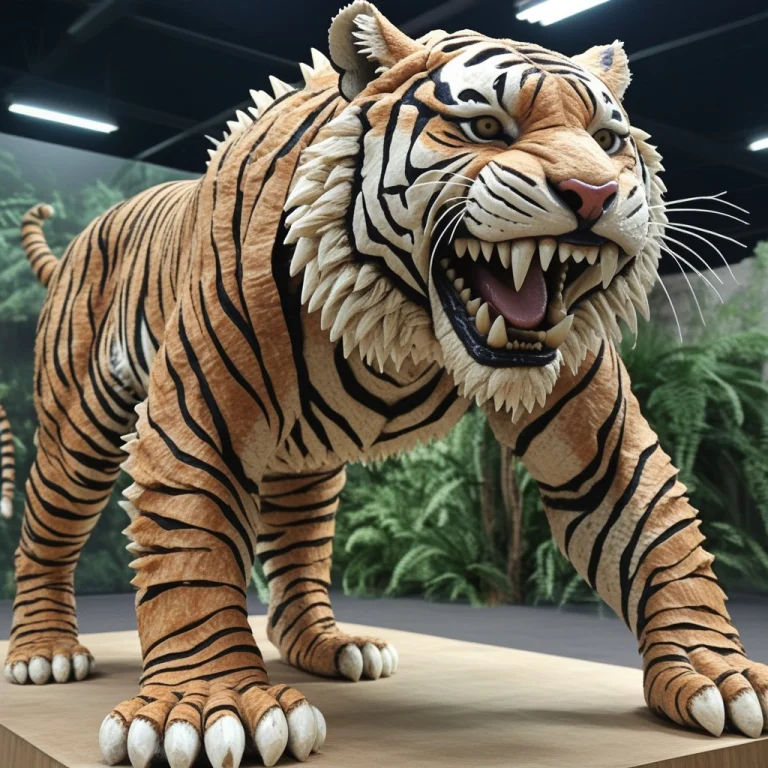 Madefromteef,made Of Teeth, An Animal, Tiger ,a Display Show...