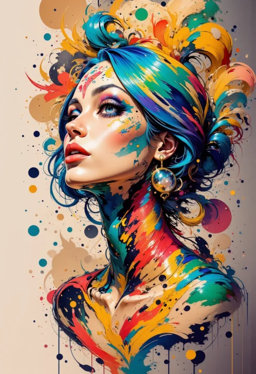 High Quality, Ultra Detailed, Colorful, Abstract, Fantasy, P...