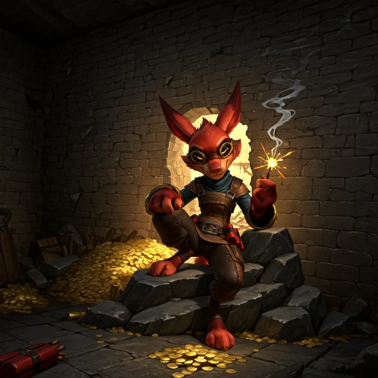Loragremlinspiralknights1 Skgr3ml1n, Goggles, 3 Toes, Red Fu...